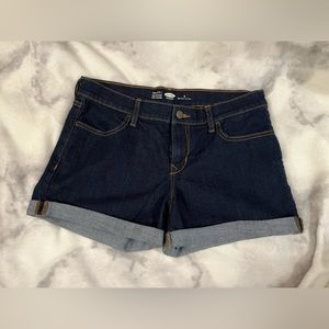 OLD NAVY Semi-Fitted jean shorts • Size 8 • Dark Wash